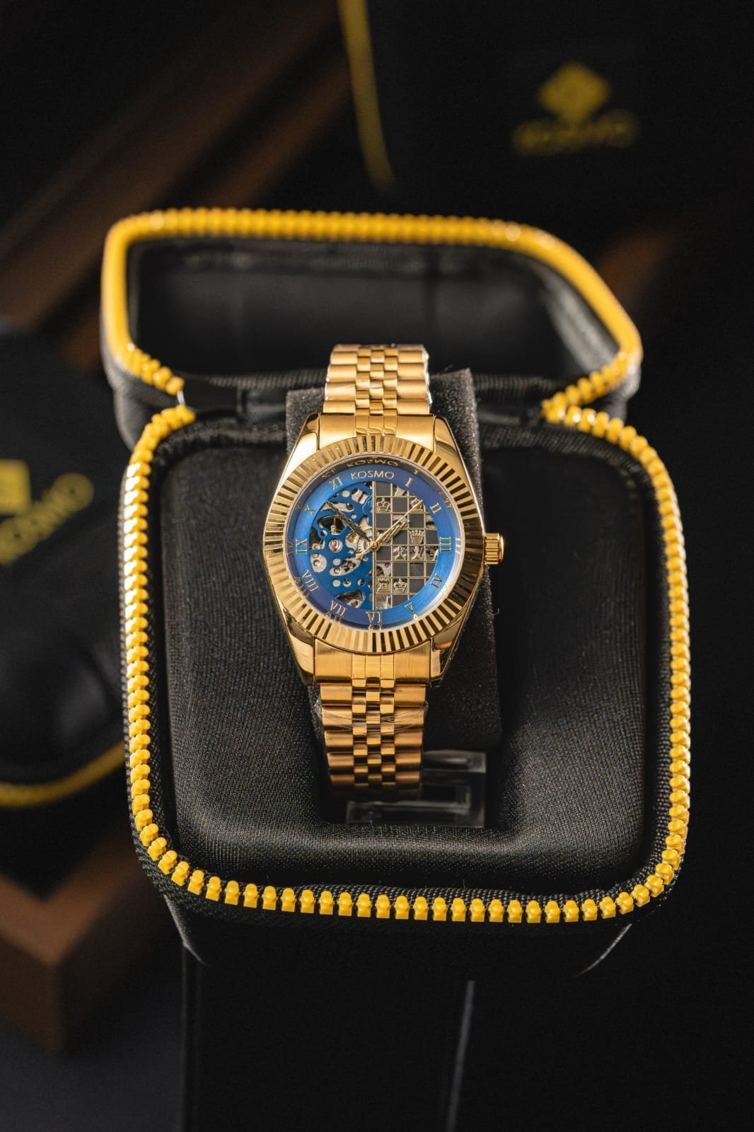 Kosmo Skeleton Dorado Azul